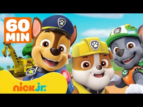Capa de Patrulha Canina | As Construções Incríveis do Rubble! c/ Chase, Skye & Rocky | 60 Minutos | Nick Jr.