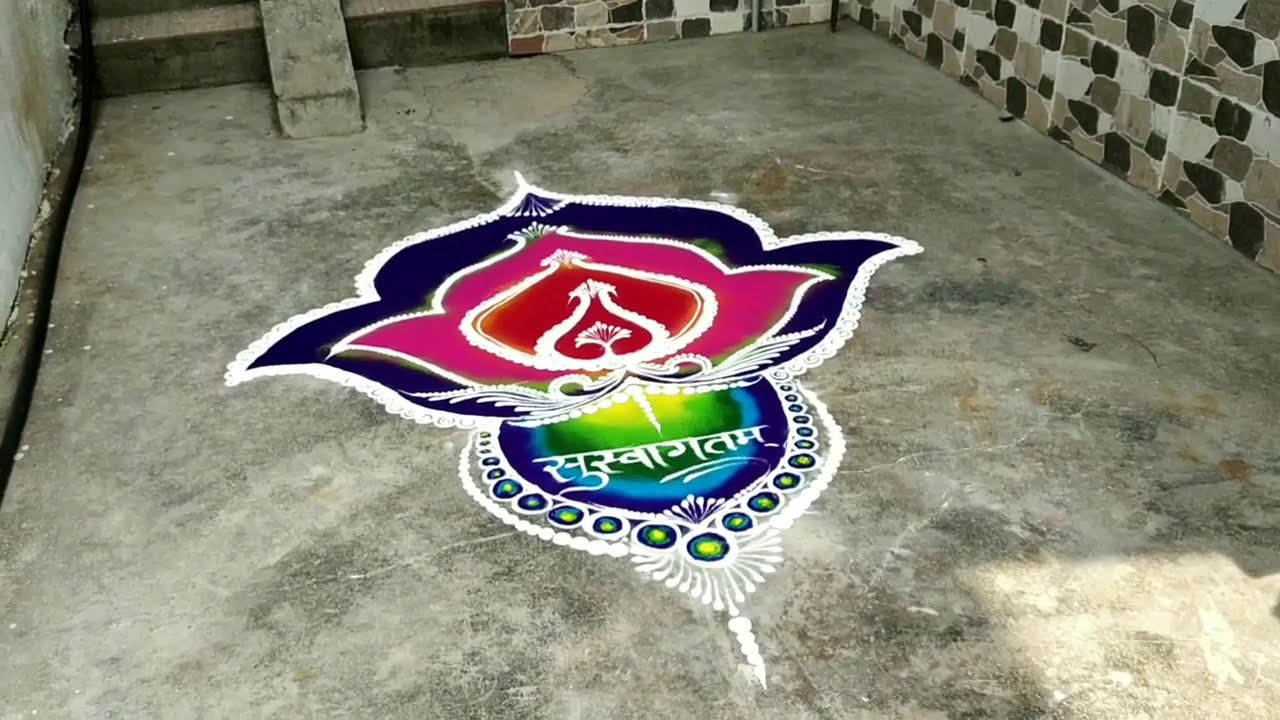 sanskar bharti rangoli design by neha