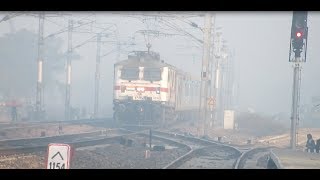 preview picture of video 'Early Morning train traffic on New Delhi Ambala Route ||| Indian Railways'