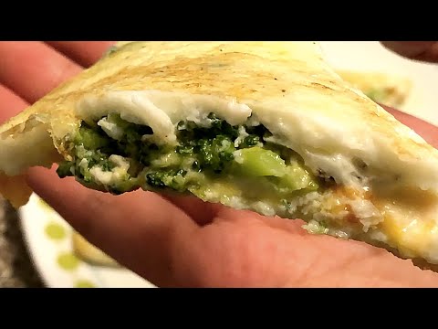 Broccoli and Cheese Egg-White Omelet