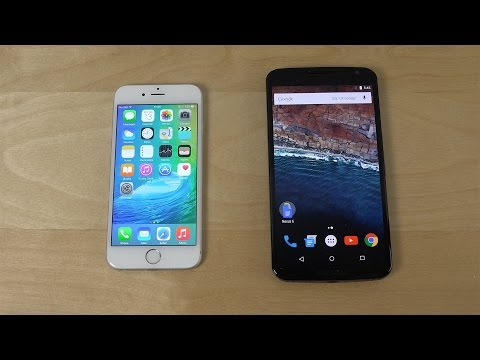 iPhone 6 iOS 9 Beta vs. Nexus 6 Android M Developer Preview - Which Is Faster? (4K)