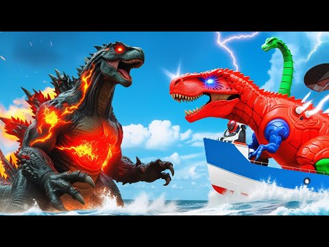 Epic Tarbosaurus D-rex vs Pro 8 Ocean Monster T-rex l Jurassic World Evolution 2 Dinosaur Fight