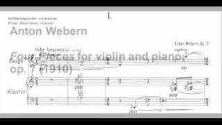 Anton Webern Four Pieces for violin and piano, op. 7