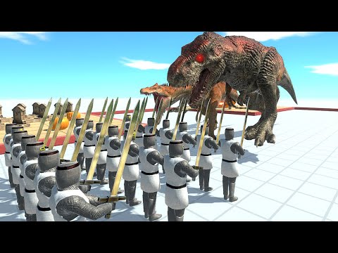 ⚡ 100 Knight vs All Units . All Squad Championship 🦖 Animal Revolt Battle Simulator 🦕