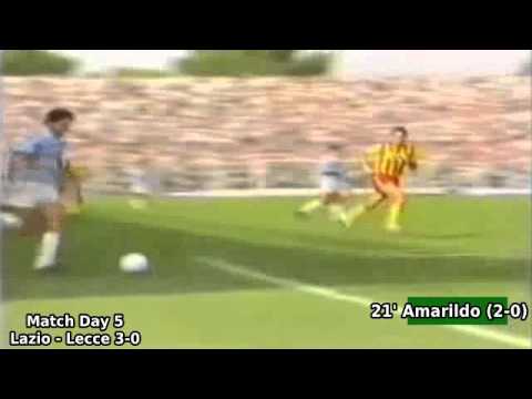 Serie A 1989-1990, day 5: Lazio - Lecce 3-0 (Amarildo 2nd goal)