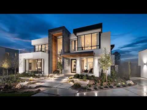 High-End Architectural Real Estate Film Wide Exterior Sunset