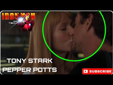 Pepper and Tony kissing scene -Avengers