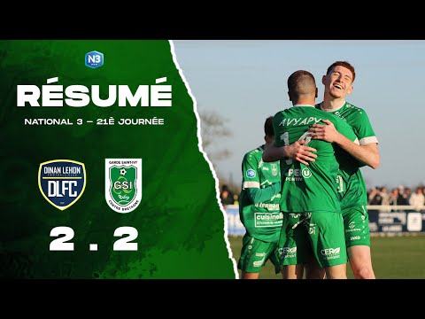 Résumé National 3 - 21è journée | Dinan-Léhon FC - GSI Pontivy (2-2)