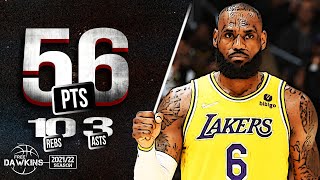 [高光] LeBron James  56 Pts VS Warriors