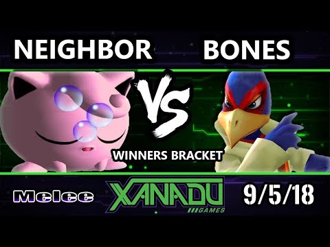 S@X 266 SSBM -  Neighbor (Jigglypuff) Vs.  Bones (Falco) Smash Melee Winners Bracket