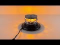 Magnetický oranžový LED maják 12/24V - 24x 3W LED (ø 150x108mm) - Video Youtube