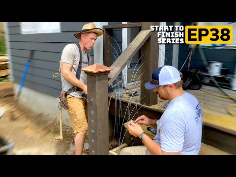 Building A Mountain Cabin EP38 | Installing Cable Rail