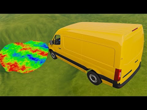 Car Jumping Into GIANT Rainbow Lava Pit - BeamNG.Drive