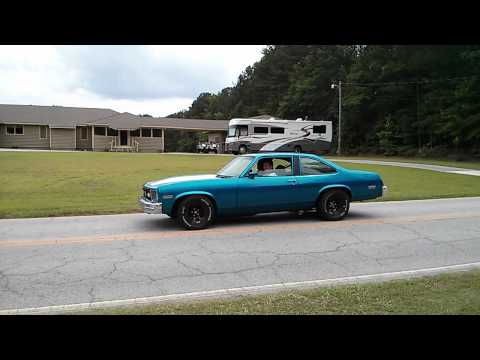 1976 Chevy Nova 454 big block fun - launch & going through the gears 720p HD