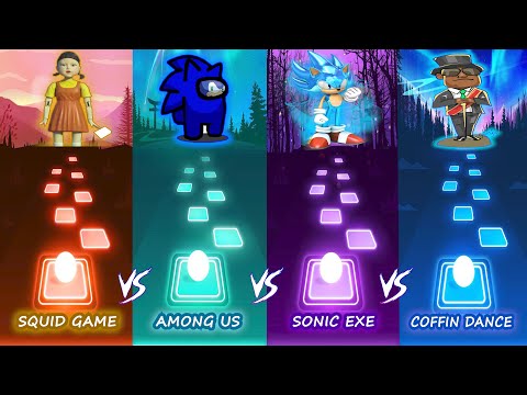 SQUID GAME vs AMONG US vs SONIC vs COFFIN DANCE | Tiles hop EDM rush
