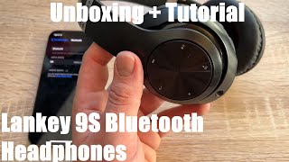 9S Bluetooth Headphones Over-Ear, Foldable Wireless Hi-Fi Stereo Headset Unboxing and instructions