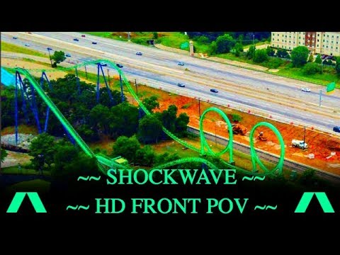 Shockwave - Six Flags Over Texas - HD Front Seat POV - 2016