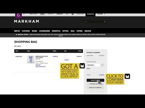 Markham Clothing - How To Shop Online
