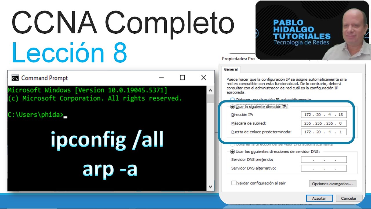 CCNA Completo | Leccion 8 | Configuración de IPv4 en Windows
