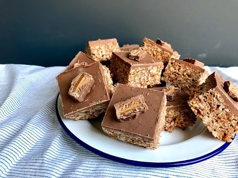 Mars Bar rice crispy squares recipe.