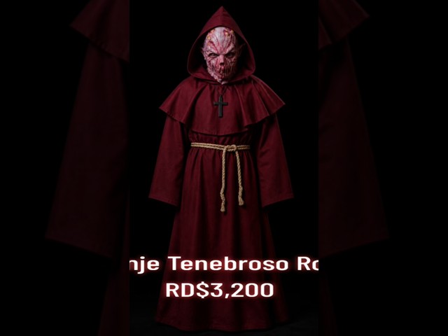 Vídeo relacionado con XCMVCN Disfraz Monje, Túnica Medieval Renacentista, Halloween Túnica de Monje Capucha para Hombre, Halloween carnaval y trajes de rol (Rojo,M)