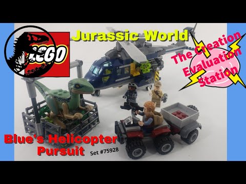 Lego Jurassic World Blue's Helicopter Pursuit set #75928 Review