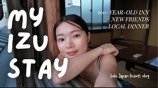 I Stayed at a 100-Year-Old Ryokan Hostel in Izu 🇯🇵 | Local Dinner & New Friends 🫶🏻