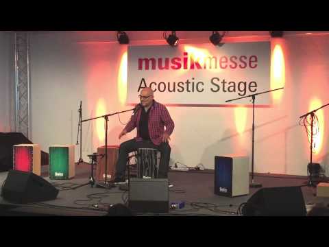 Hakim Ludin Cajon Talk auf der Musikmesse Acoustic Stage 2015