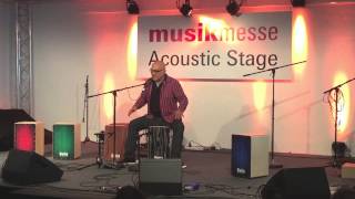 Hakim Ludin Cajon Talk auf der Musikmesse Acoustic Stage 2015