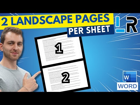 MS Word: Print 2 landscape pages per sheet ✅ 1 MINUTE