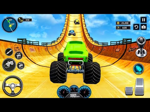 Monster Truck Stunt Racing 2025 - Mega Ramp Car Stunt Master Simulator - Android Gameplay