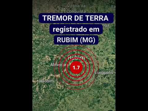 Tremor de terra é registrado em Rubim, no Vale do Jequitinhonha (MG)