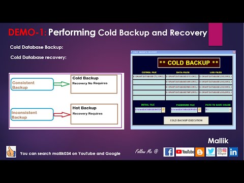 DEMO-1: Performing Cold Backup and Recovery || Oracle Database Backup and Recovery scenarios