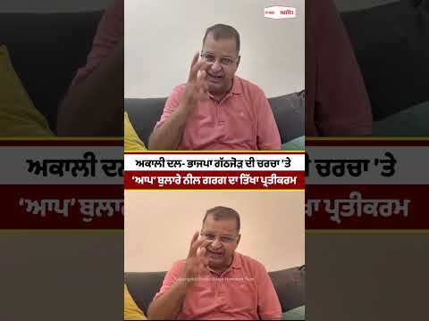ਅਕਾਲੀ ਦਲ- ਭਾਜਪਾ ਗੱਠਜੋੜ ਦੀ ਚਰਚਾ ’ਤੇ ‘ਆਪ’ ਬੁਲਾਰੇ ਨੀਲ ਗਰਗ ਦਾ ਤਿੱਖਾ ਪ੍ਰਤੀਕਰਮ