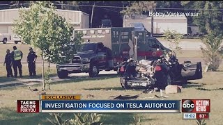 Witnesses to aftermath of deadly Tesla say autopilot continued to drive car for hundreds of yards