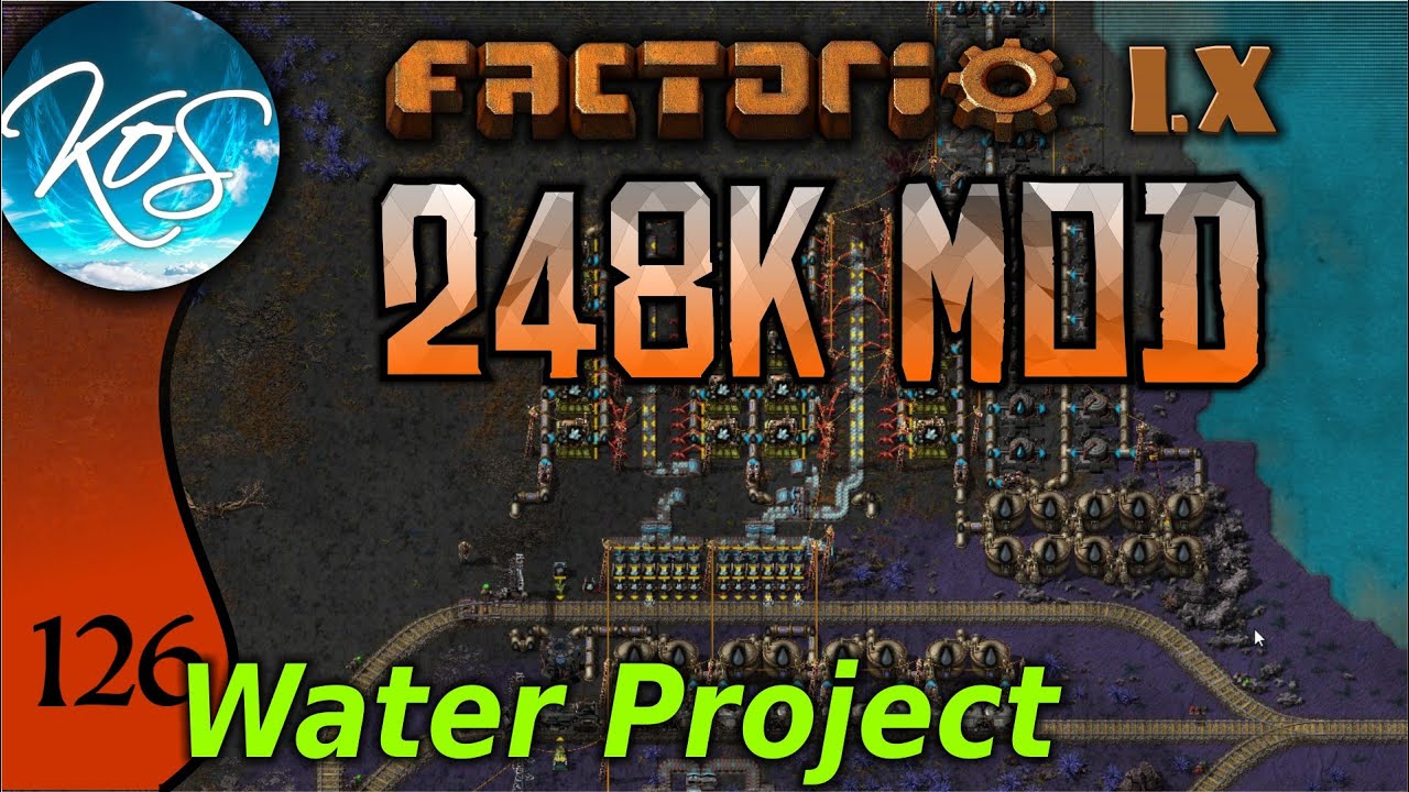 Factorio 248k Mod 126 -  WATER PROJECT! - Tips & Tricks