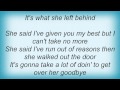 Tim Mcgraw - What She Left Behind Lyrics