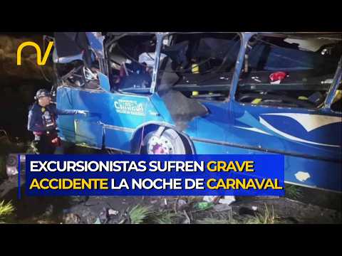 ¡TRAGEDIA EN COJEDES! Se vuelca autobús con 48 pasajeros en el retorno de Carnaval