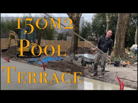 EP110 150m2 Concrete Pool Terrace  ! Outdoor landscaping @ Our Passion Project