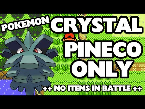 Can I Beat Pokemon CRYSTAL With Just PINECO?! - NO ITEMS IN BATTLE - Pokemon Challenges!
