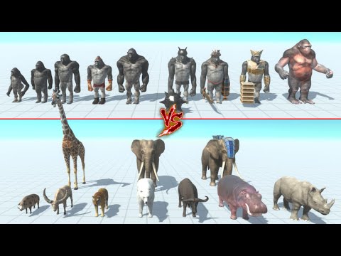 Modern Mammals Vs Mutant Primates | ARBS - Animal Revolt Battle Simulator