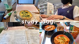 study vlog 📓 | cafe trips, 10h study days, lots of food!