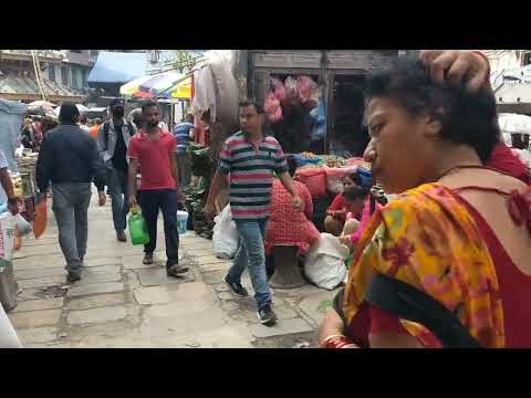 typical street scene in Kathmandu, Nepal