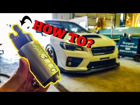 WRX gets NEW FUEL PUMP *DW300c Install*