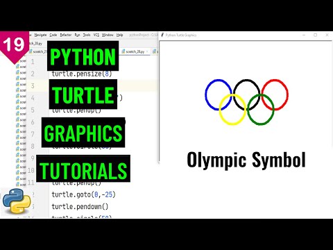 Draw Olympic Rings With Python Turtle Python Turtle Graphics Tutorial19 Python Cool Designs