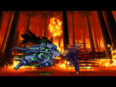 Akuma Vs Susano'o - Street Fighter X The King of Fighters - Epic Boss Battle