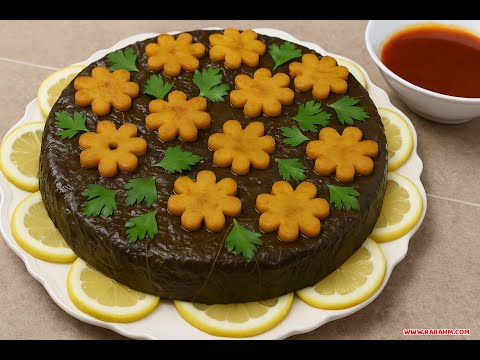 Grape leaves cake كيكة ورق العنب ( كيكة اليالنجي  الحامضة ) لذيذة وسهلة و مابدها وقت كتير