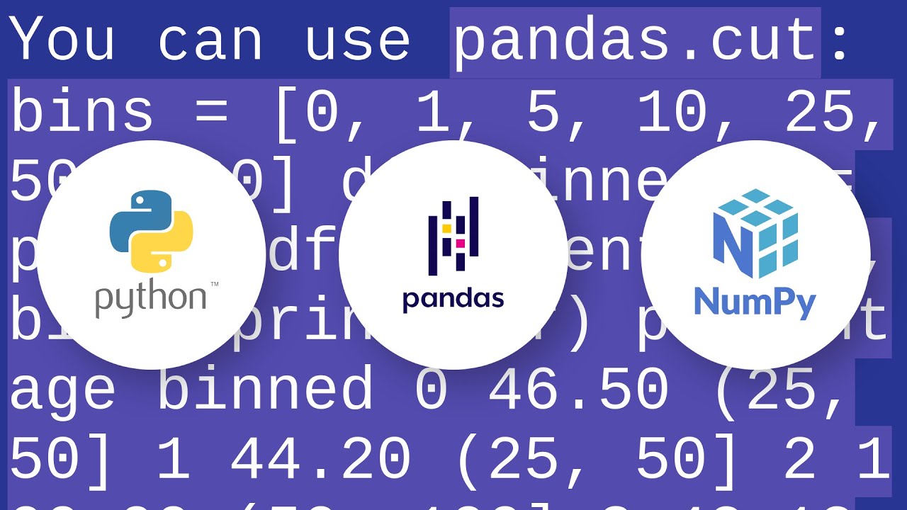 Binning a column with pandas
