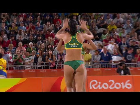 Best moments: Ágatha / Bárbara 2 to 0 Walsh / Ross in the beach volleyball semifinal / Rio 2016