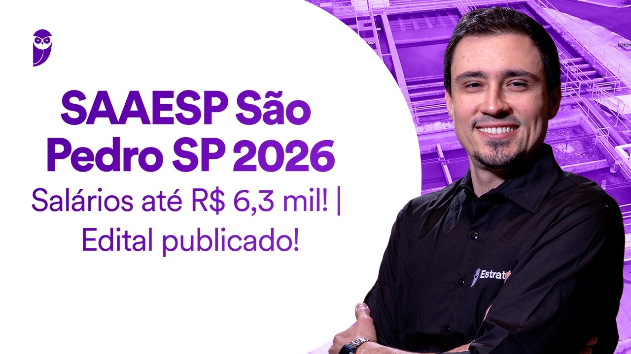 Concurso SAAESP São Pedro SP 2026 - Salários até R$ 6,3 mil! - Edital publicado!